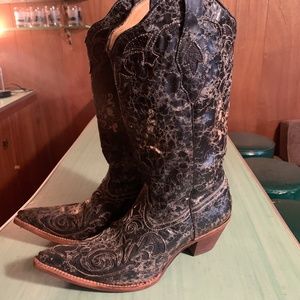 Womens Corral C2108 Fancy Inlay Western Boots Size 10 M